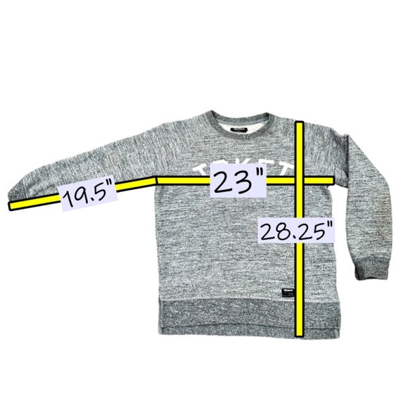 Trukfit Pullover Sweater Mens Size Large Gray Crew Neck Spell-out Sweatshirt - Picture 9 of 9